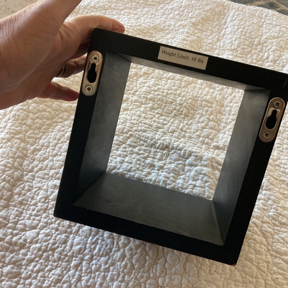 Pottery Barn black floating shelf. Six inches square. - Picture 3 of 5